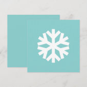 Sneeuwvlok blauw kaart (Voorkant / Achterkant)