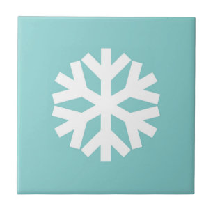 Sneeuwvlok blauw tegeltje