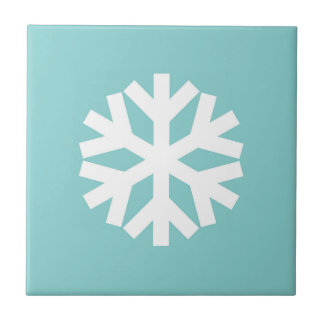 Sneeuwvlok blauw tegeltje