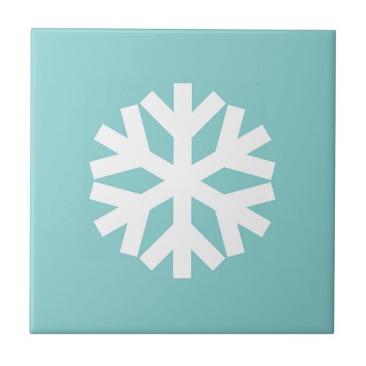 Sneeuwvlok blauw tegeltje (Voorkant)