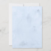 Sneeuwvlok Blauw & Zilveren Glitter Winter Baby sh Kaart (Achterkant)