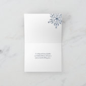 Sneeuwvlok Blauwe Elegantie Dank u Bedankkaart (Binnen)