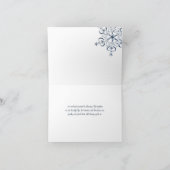 Sneeuwvlok Blauwe Elegantie Dank u Bedankkaart (Binnen)