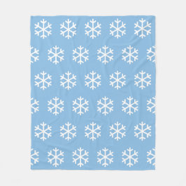Sneeuwvlok Blauwe Fleece Deken