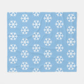 Sneeuwvlok Blauwe Fleece Deken (Voorkant (Horizontaal))