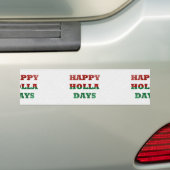 sneeuwvlok blij holla dagen bumpersticker (Op auto)