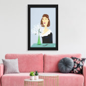 Sneeuwvlok bloemen canvas afdruk (Insitu (Woonkamer))