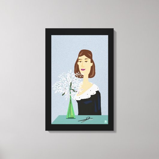 Sneeuwvlok bloemen canvas afdruk (Voorkant)
