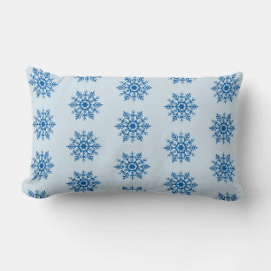 Sneeuwvlok Blue Motif Winter Patroon Kussen