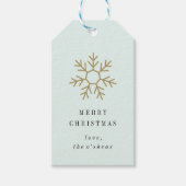 Sneeuwvlok Border Gift Label Cadeaulabel (Voorkant)