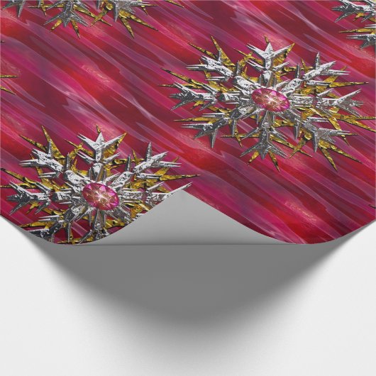 Sneeuwvlok boven Parijs Cadeaupapier (Hoek)