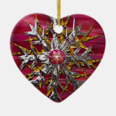 Sneeuwvlok boven Parijs Keramisch Ornament (Voorkant)