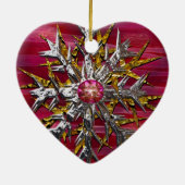 Sneeuwvlok boven Parijs Keramisch Ornament (Achterkant)