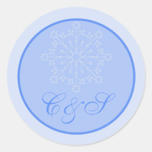 Sneeuwvlok bruiloft gunst Stickers