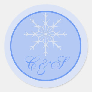 Sneeuwvlok bruiloft gunst Stickers