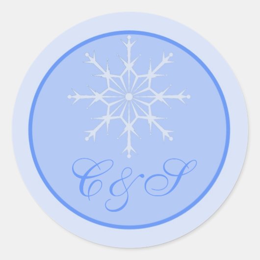 Sneeuwvlok bruiloft gunst Stickers (Voorkant)