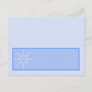 Sneeuwvlok bruiloft schrijfbare plaats kaart