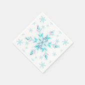 Sneeuwvlok bruiloft servetten (Hoek)