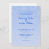 Sneeuwvlok bruiloft uitnodiging (Voorkant / Achterkant)