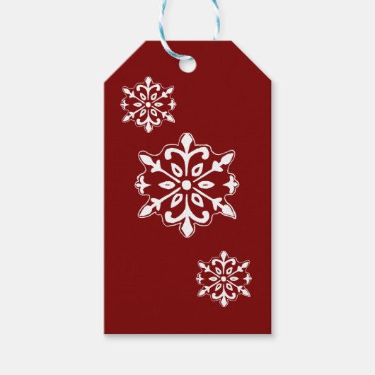 Sneeuwvlok Cadeaubijsluiter Cadeaulabel (Voorkant)