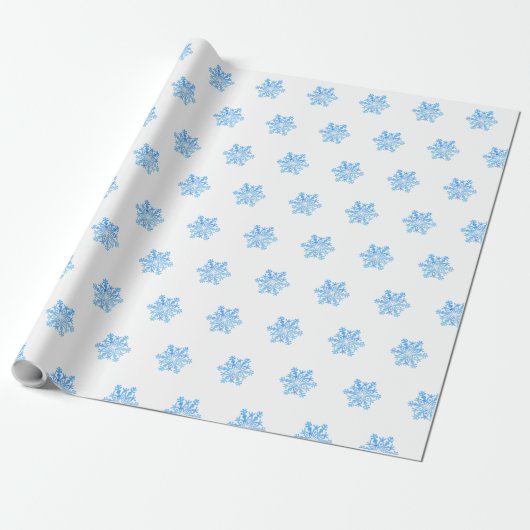 sneeuwvlok cadeaupapier (Uitgerold)