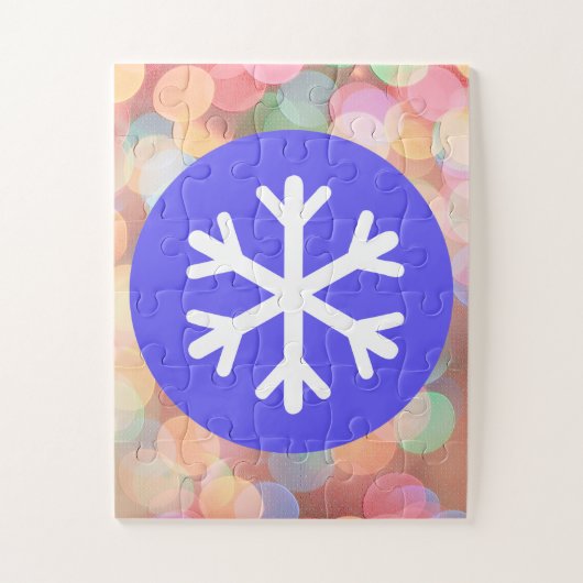 Sneeuwvlok Cirkel Kindvriendelijke Easy Puzzel (Verticaal)
