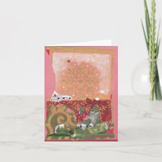 sneeuwvlok collage kaart (Voorkant)