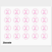Sneeuwvlok Dank Je Ronde Sticker (Vel)