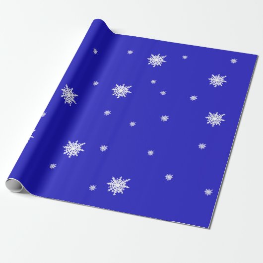 Sneeuwvlok Dans Patroon Cadeaupapier (Uitgerold)