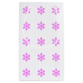 Sneeuwvlok danser roze klein cadeauzakje (Achterkant)