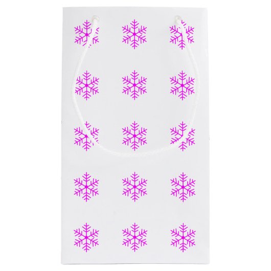 Sneeuwvlok danser roze klein cadeauzakje (Achterkant)