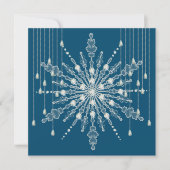 Sneeuwvlok diamant elegant winter blauw grijs (Voorkant)
