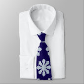 Sneeuwvlok donkerblauw stropdas (Gebonden)