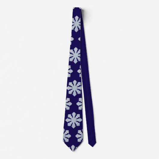 Sneeuwvlok donkerblauw stropdas (Voorkant)