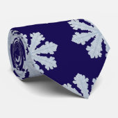 Sneeuwvlok donkerblauw stropdas (Opgerold)