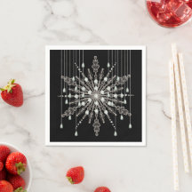 Sneeuwvlok elegante juweel uitziende winter zwart