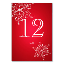 Sneeuwvlok Elegantie Rood 2 Tafelnummer