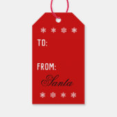 Sneeuwvlok - Elke kleur Cadeaulabel (Achterkant)