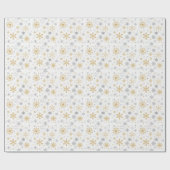 Sneeuwvlok en cirkel Kerstmis Cadeaupapier (Vlak)