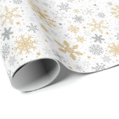 Sneeuwvlok en cirkel Kerstmis Cadeaupapier (Rol Hoek)