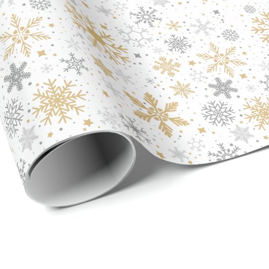 Sneeuwvlok en cirkel Kerstmis Cadeaupapier (Rol Hoek)