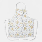 Sneeuwvlok en naadloos cirkelpatroon schort (Voorkant)