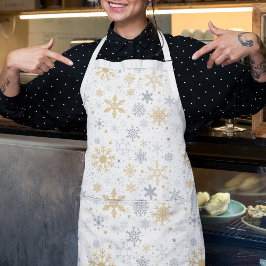Sneeuwvlok en naadloos cirkelpatroon schort