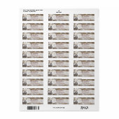 Sneeuwvlok en rustieke houten kerst of Feestdagen Etiket (Full Sheet)