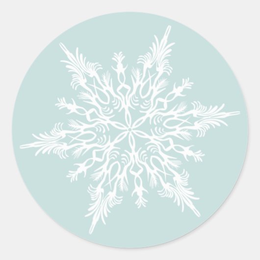 Sneeuwvlok Envelop en Gift Bag Stickers (Voorkant)