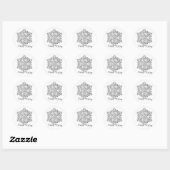 Sneeuwvlok Envelope Seal Ronde Sticker (Vel)