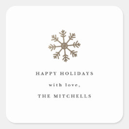 Sneeuwvlok faux folie | Vakantie sticker