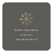 Sneeuwvlok faux folie | Vakantie sticker