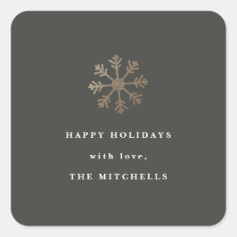 Sneeuwvlok faux folie | Vakantie sticker