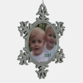 Sneeuwvlok Feestdagen Foto Ornament (Links)